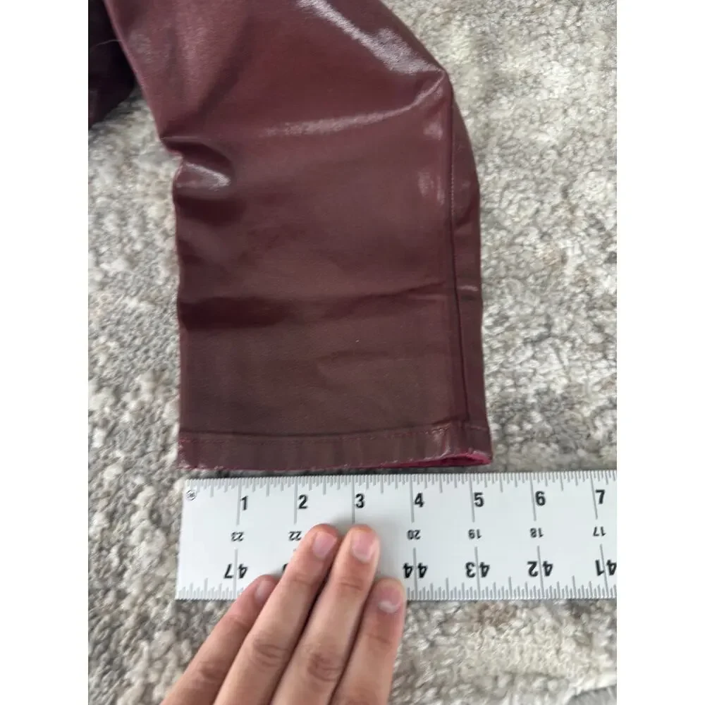 Level 99 Size 30/10 Stretch Casual Minimalist Jeans Maroon Button Zip‎